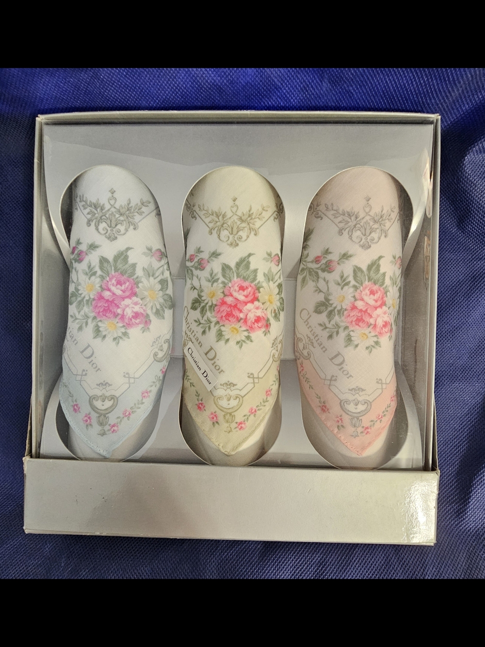 Christian Dior Vintage Hankercheif Set